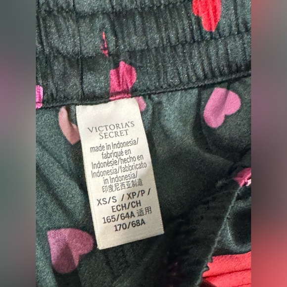 Satin Pink Hearts Victorias Secret Pijama Set - Picture 4 of 13
